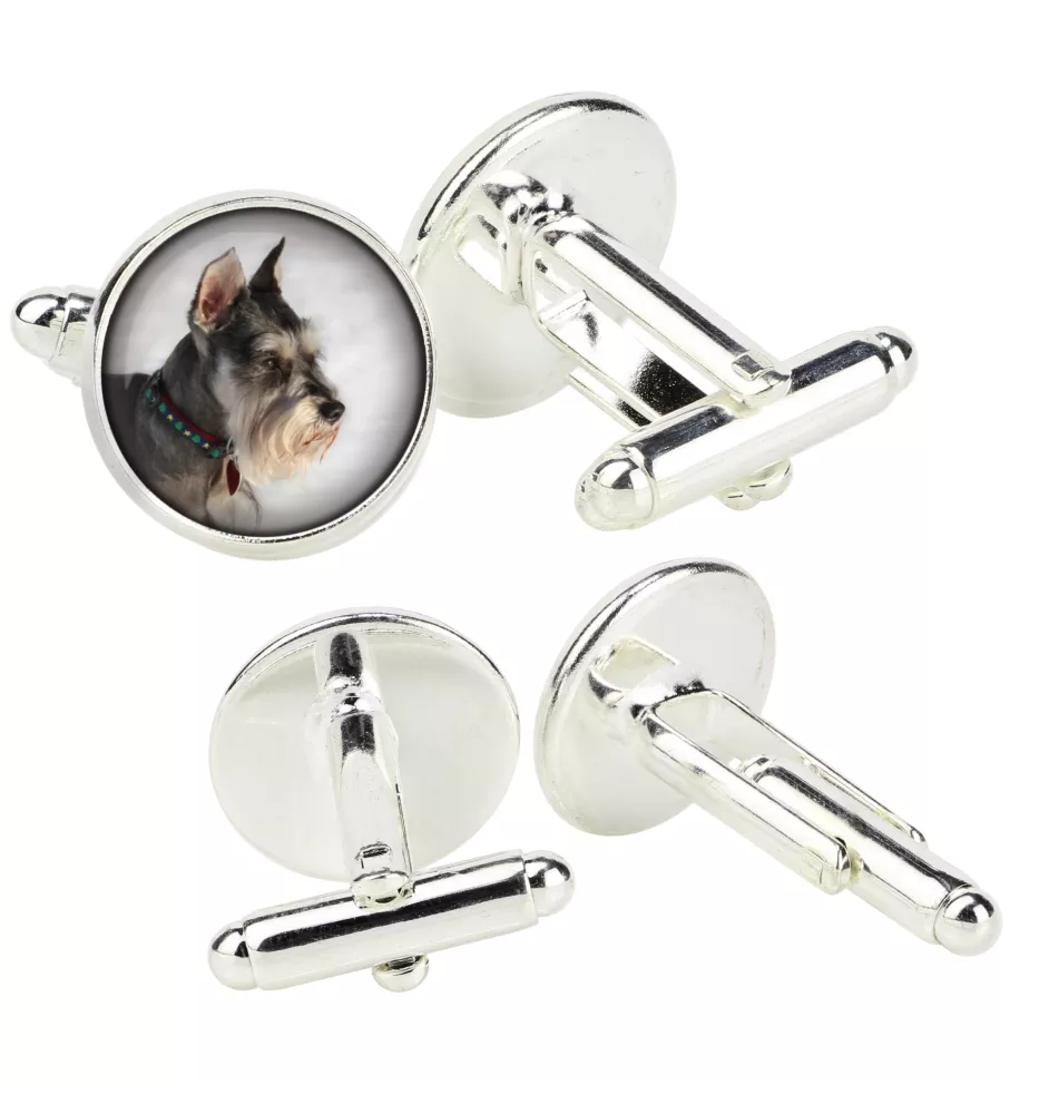 Schnauzer I - Manschettenknöpfe in einer Schachtel, handgefertigter Schmuck, Produkt der Marke Art-Dog
