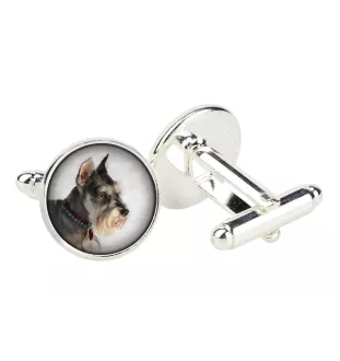 Schnauzer I - Manschettenknöpfe in einer Schachtel, handgefertigter Schmuck, Produkt der Marke Art-Dog