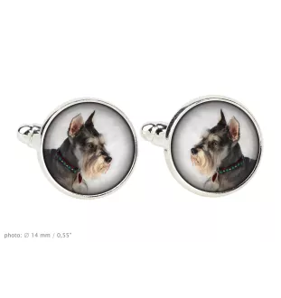 Schnauzer I - Manschettenknöpfe in einer Schachtel, handgefertigter Schmuck, Produkt der Marke Art-Dog
