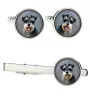 Schnauzer - Boutons de manchette et cravate avec votre photo, accessoire de costume, bijoux pour hommes de la marque Art-Dog.