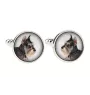 Schnauzer I - Boutons de manchette et cravate avec votre photo, accessoire de costume, bijoux pour hommes de la marque Art-Dog.