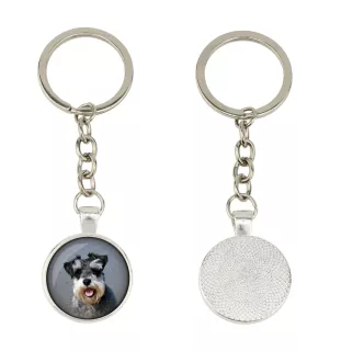 Schnauzer - porte-clés dans une boîte, photo personnelle, porte-clés de la marque Art-Dog