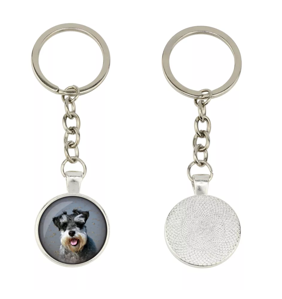 Schnauzer - porte-clés dans une boîte, photo personnelle, porte-clés de la marque Art-Dog