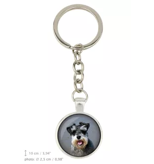 Schnauzer - keychain in a box, own photo, keychain pendant from Art-Dog brand