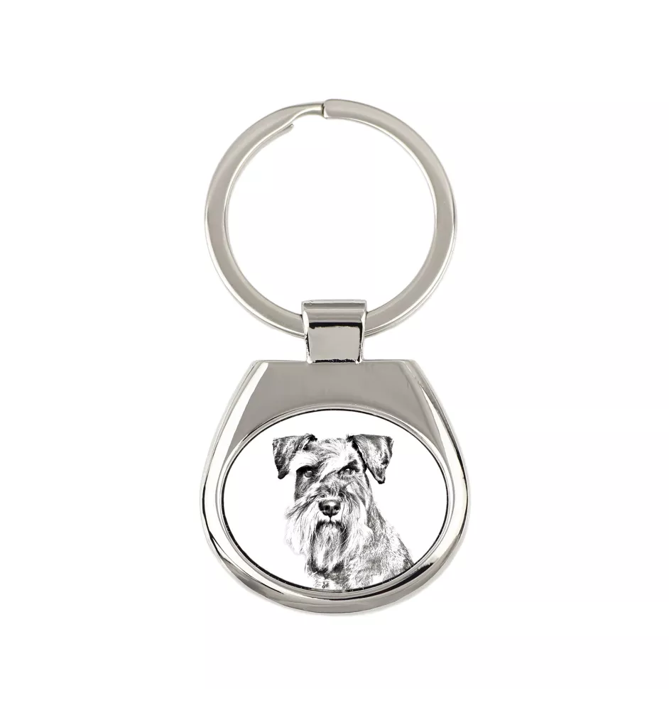 Schnauzer - keychain with a dog, keychain with a print, personalized pendant from the Art-Dog brand