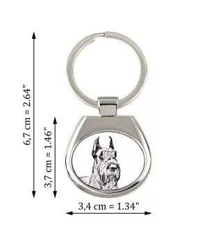 Schnauzer I - keychain with a dog, keychain with a print, personalized pendant from the Art-Dog brand