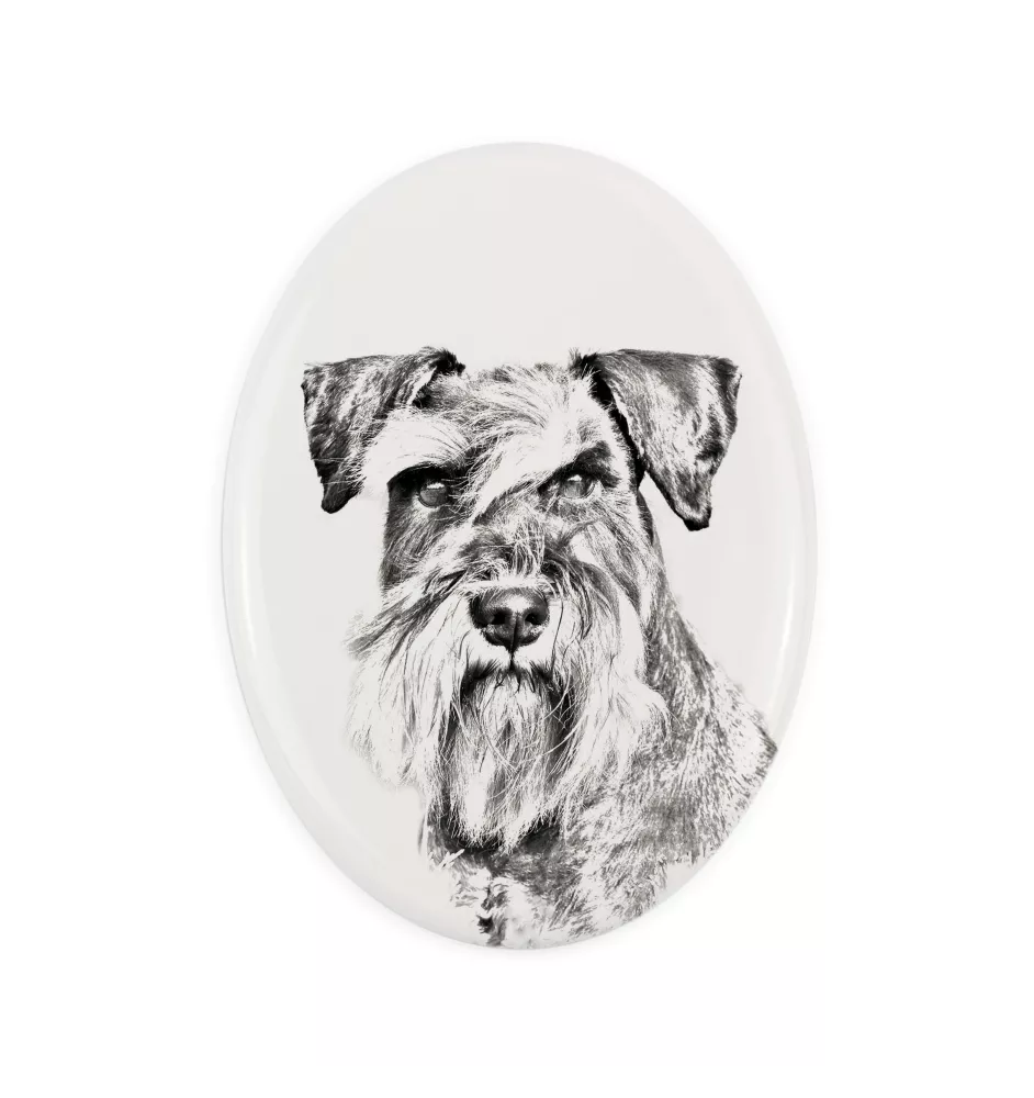 Sznaucer, Schnauzer płyta nagrobna ze zdjęciem psa Art-Dog