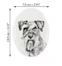 Schnauzer - commemorative plaque with a photo of a dog, tombstone with a print, personalized oval plaque from the Art-Dog brand