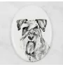Schnauzer - commemorative plaque with a photo of a dog, tombstone with a print, personalized oval plaque from the Art-Dog brand
