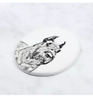 Schnauzer I - commemorative plaque with a photo of a dog, tombstone with a print, personalized oval plaque from the Art-Dog brand