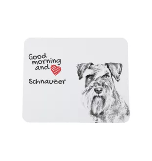 Schnauzer - tapis de souris personnalisé avec impression, tapis de souris personnalisé avec chien, accessoire unique pour employé de bureau de la marque Art-Dog