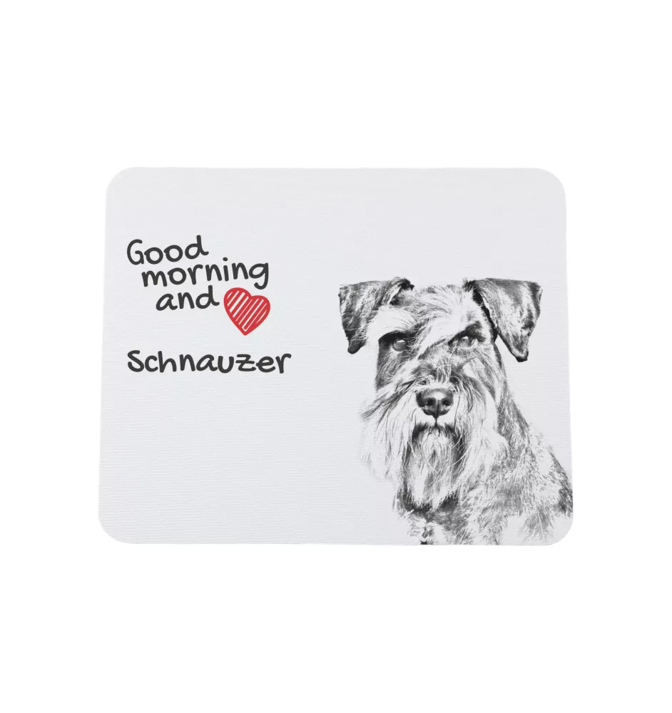 Schnauzer - tapis de souris personnalisé avec impression, tapis de souris personnalisé avec chien, accessoire unique pour employé de bureau de la marque Art-Dog