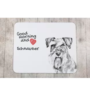 Schnauzer - tapis de souris personnalisé avec impression, tapis de souris personnalisé avec chien, accessoire unique pour employé de bureau de la marque Art-Dog