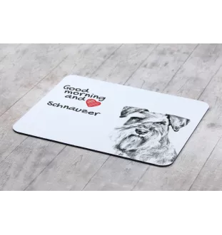 Schnauzer - mouse pad with print, personalized dog-themed mouse pad, unique gadget for an office worker by Art-Dog brand