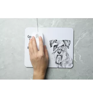Schnauzer - tapis de souris personnalisé avec impression, tapis de souris personnalisé avec chien, accessoire unique pour employé de bureau de la marque Art-Dog