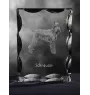 Schnauzer I - crystal with a picture of a dog, glass statuette with a picture, unique frame with a picture from Art-Dog brand