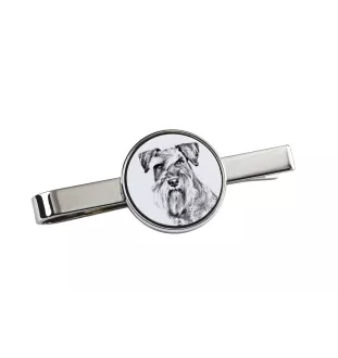 Schnauzer - tie clip with a dog, personalized tie clip, a unique gift for a man from the Art-Dog brand