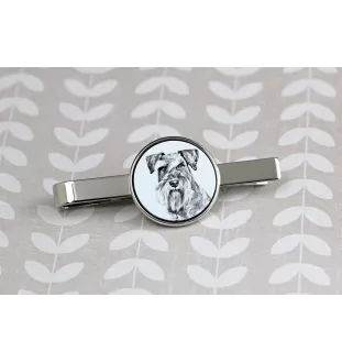 Schnauzer - Krawattenklammer mit Hund, personalisierter Krawattenclip, einzigartiges Geschenk für Männer von der Marke Art-Dog