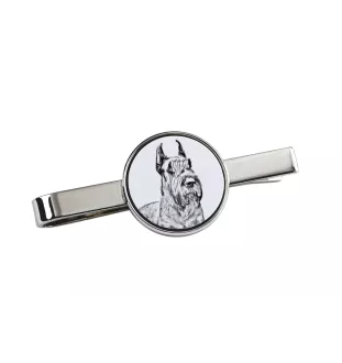 Schnauzer I - tie clip with a dog, personalized tie clip, a unique gift for a man from the Art-Dog brand