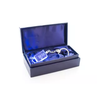 Schnauzer - Crystal key ring with dog photo, illuminated key ring, unique gift by Art-Dog brand