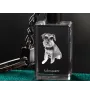 Schnauzer - Crystal key ring with dog photo, illuminated key ring, unique gift by Art-Dog brand