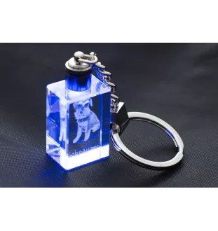 Schnauzer - Porte-clés en cristal avec photo de chien, porte-clés lumineux, cadeau unique de la marque Art-Dog