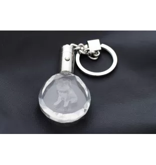 Schnauzer - pendant with a photo of a dog, crystal key ring in a gift box, a unique gift by Art-Dog