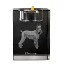Schnauzer I - Candle holder with dog photo, crystal tealight holder, personalised gift by Art-Dog brand