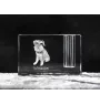 Schnauzer - Porte-stylos, organiseur en cristal avec photo de chien, décoration de bureau unique par la marque Art-Dog