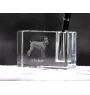 Schnauzer I - Porte-stylos, organiseur en cristal avec photo de chien, décoration de bureau unique par la marque Art-Dog