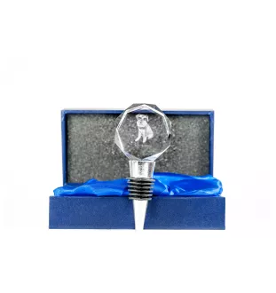 Schnauzer - Bottle stopper, crystal wine stopper with photo, personalised gift for bartender by Art-Dog brand