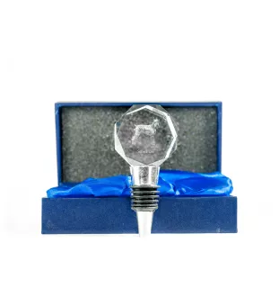 Schnauzer I - Bouchon de bouteille, bouchon de vin en cristal avec photo, cadeau personnalisé pour barman par la marque Art-Dog