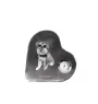 Schnauzer - crystal clock with a dog picture, heart-shaped shelf clock, personalized standing clock by Art-Dog brand