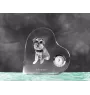 Schnauzer - Kristalluhr mit einem Hundebild, Herzregal-Uhr, personalisierte Standuhr der Marke Art-Dog
