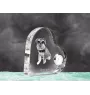 Schnauzer - crystal clock with a dog picture, heart-shaped shelf clock, personalized standing clock by Art-Dog brand