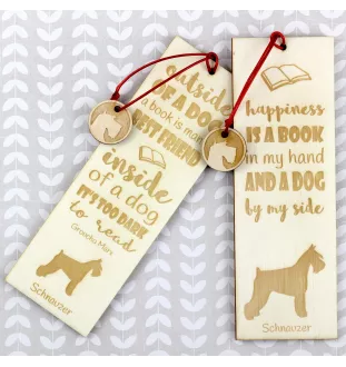 Schnauzer I - Lesezeichen mit Hund, personalisiertes Lesezeichen, Hundeaccessoire für Leser der Marke Art-Dog