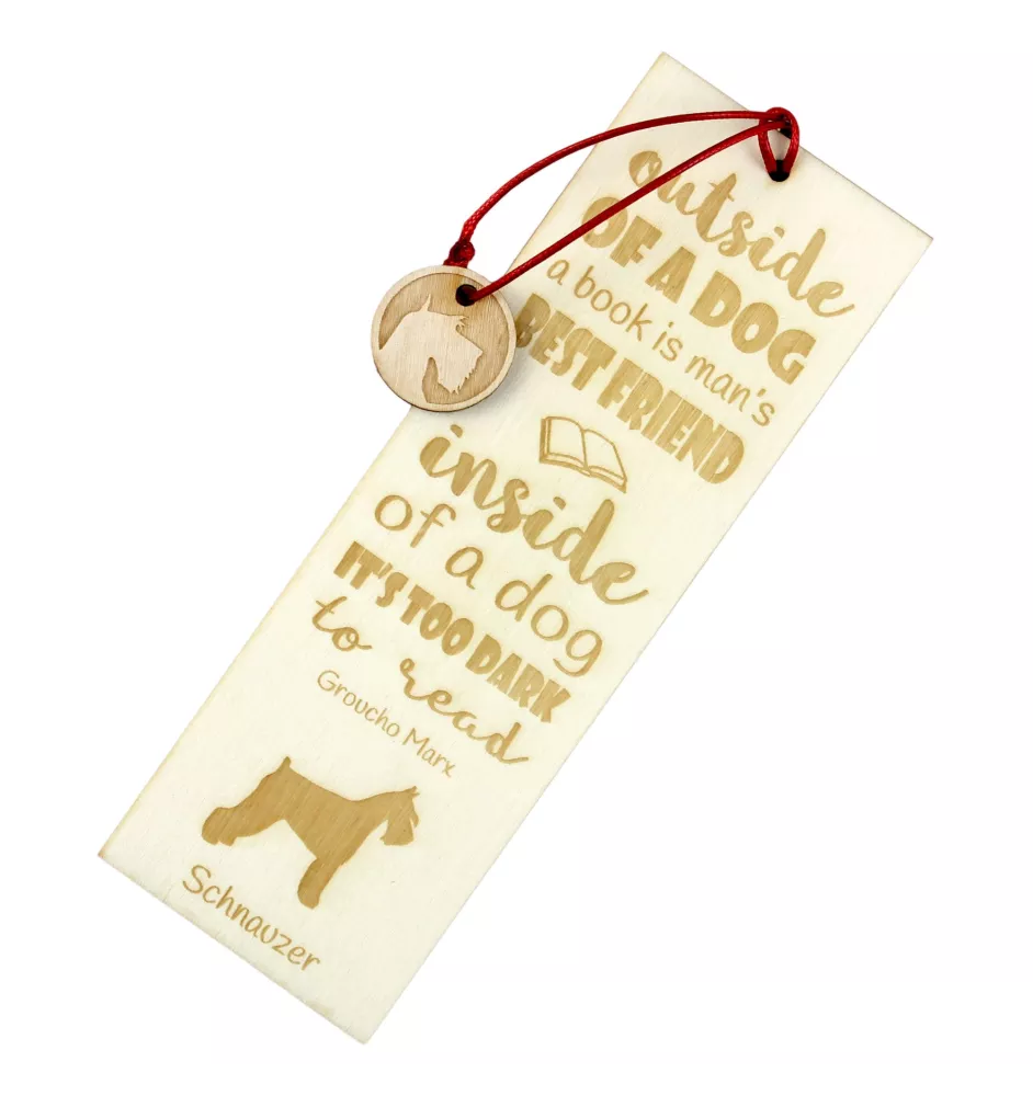Schnauzer I - dog bookmark, personalized bookmark, gift for bookworm from Art-Dog brand