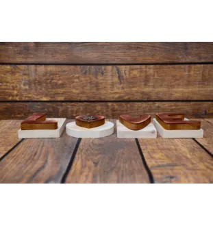 Schnauzer III - wooden LOVE sign, interior decoration with a dog, charming ornament for the shelf by Art-Dog brand