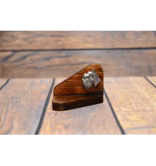 Schnauzer - wooden candle holder with a dog, tealight holder, a memorial place for a dog by Art-Dog brand