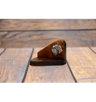 Schnauzer - wooden candle holder with a dog, tealight holder, a memorial place for a dog by Art-Dog brand