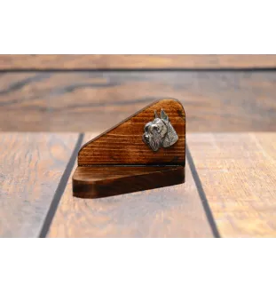 Schnauzer I - bougeoir en bois avec un chien, support pour bougie chauffe-plat, lieu de mémoire pour chien de la marque Art-Dog