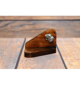 Schnauzer IV - wooden candle holder with a dog, tealight holder, a memorial place for a dog by Art-Dog brand