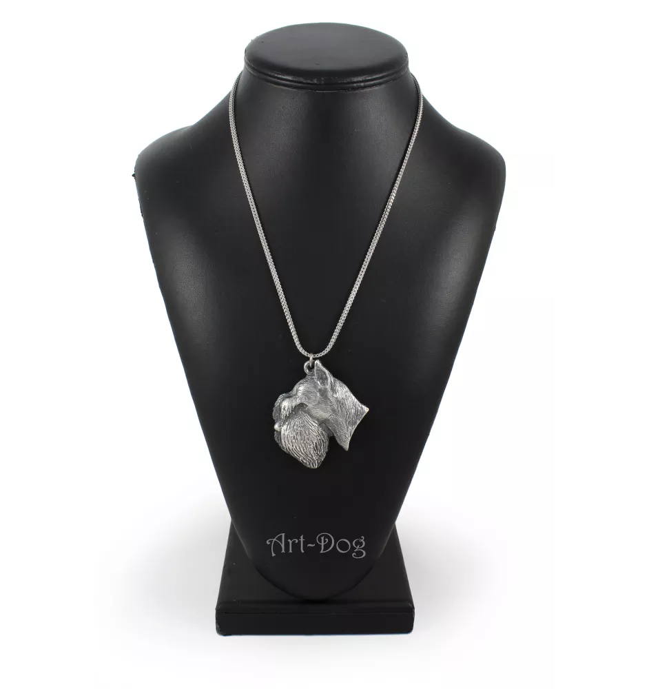 Schnauzer I - Halskette mit Hund, Hundeanhänger an einer silbernen Kette, einzigartiger Schmuck der Marke Art-Dog