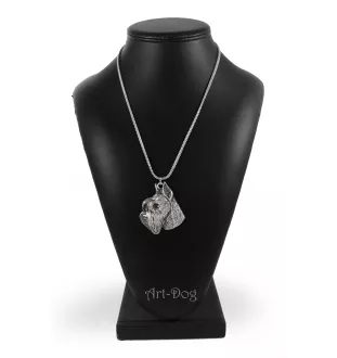 Schnauzer II - necklace with a dog, dog pendant on a silver chain, unique jewelry from the Art-Dog brand