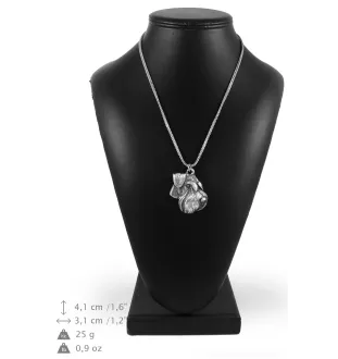Schnauzer IV - Halskette mit Hund, Hundeanhänger an einer silbernen Kette, einzigartiger Schmuck der Marke Art-Dog