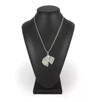 Schnauzer III - necklace with a dog, dog pendant on a silver chain, unique jewelry from the Art-Dog brand
