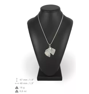 Schnauzer III - necklace with a dog, dog pendant on a silver chain, unique jewelry from the Art-Dog brand