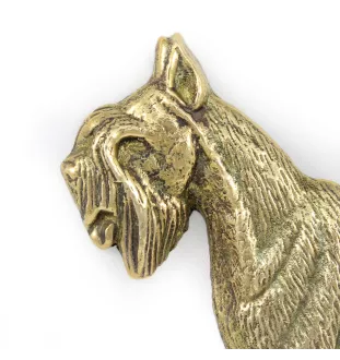 Schnauzer I - a door sign with a dog, a brass welcome plaque, a unique sign with the inscription Welcome from the Art-Dog brand