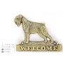 Schnauzer II - une plaque de porte avec un chien, une plaque de bienvenue en laiton, une enseigne exceptionnelle avec l'inscription Welcome de la marque Art-Dog