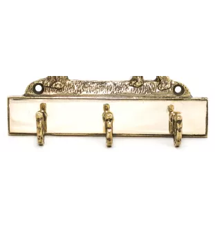 Schnauzer - Schlüsselhalter mit Hund, Messinggriff für Hundezubehör, elegante Dekoration für den Flur der Marke Art-Dog